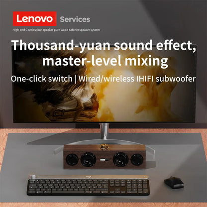 Retro Dual-Mode Bluetooth & Wired Wooden Multimedia Speaker — USB Subwoofer for TV, PC & Mobile