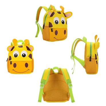 3D Cartoon Animal Kids Backpack Ages 4-6 – Kindergarten Toddler School Bag for Travel & Outdoor