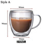 Clear Double Wall Insulated Glass Cups — 5 Sizes | Coffee, Espresso, Tea, Beer & Whiskey Mugs