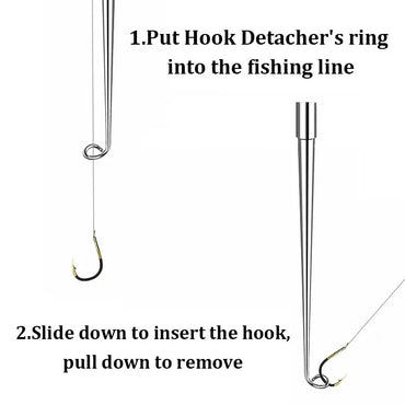 Deep-Throat Hook Unhooker — Stainless Steel Quick-Release Carp Fishing Tool
