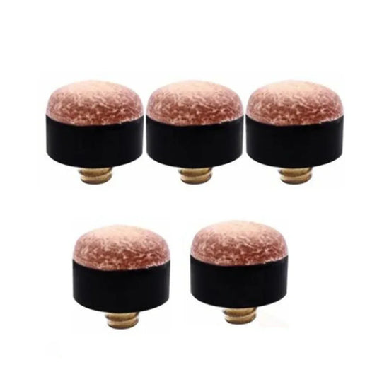5/10 Pack Screw-In Pool Cue Tips 10mm-13mm (0.39-0.51 in) Snooker Billiards Replacement Leather Tips