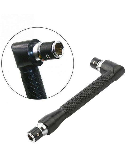 L-Type L-Shaped 1/4-Inch (6.35mm) Hex Screwdriver Handle — 90° Double-Ended Bit Holder