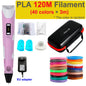 3D Printing Pen for Kids with Travel Case — PLA 1.75mm Filament, LED Display, Adjustable Temp & Speed, DIY Drawing Gift