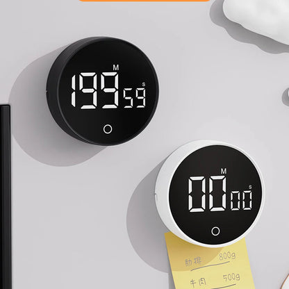 Magnetic Digital Kitchen Timer, Large LED Display, Countdown & Count-Up Alarm, Adjustable Magnetic Stand