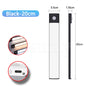 USB Rechargeable LED Motion Sensor Bar Light — Dimmable 3-Color Under-Cabinet Night Light, 10/20/30/40/50 cm (4–20 in)