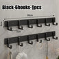 Heavy-Duty Adhesive Wall-Mounted Towel and Clothes Hook - No-Drill Stainless Steel Multi-Hook for Bathroom and Kitchen