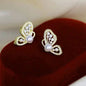 White Flower & Butterfly Dangle Earrings – Acrylic Pearl Heart Jewelry