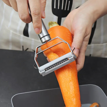 Multifunctional Stainless Steel Vegetable Peeler & Julienne Slicer for Potatoes, Carrots & Cucumbers