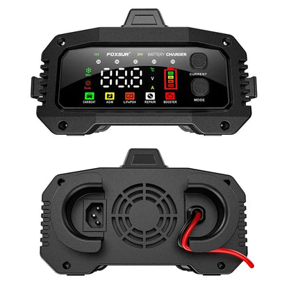 12V/24V Smart Battery Charger, 25A/15A for Lead-Acid & LiFePO4