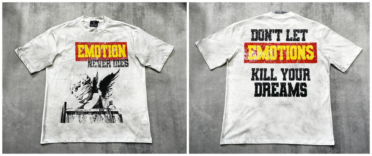MIXED-EMOTION Rhinestone Graphic T-Shirt