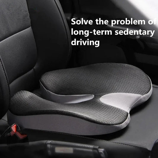 Memory Foam Seat & Back Cushion - Square Removable Washable Polyester Cover