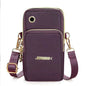 Women's Mini Crossbody Bag – Vertical Wrist Wallet & Phone Pouch, Nylon Zipper Purse
