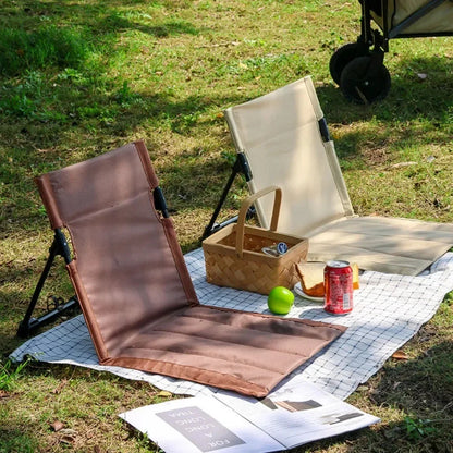 Foldable Camping Chair with Padded Backrest — Portable Folding Beach, Picnic & Garden Chair