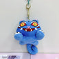 Anime K-Pop Demon Hunter Plush Keychain, Purple Tiger Monster with Black Hat and 3 Eyes Cute Plush Charm Gift