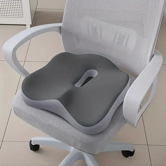 Ergonomic Memory Foam Seat Cushion for Office Chairs and Cars, Posture Support & Tailbone Relief, Non-Slip