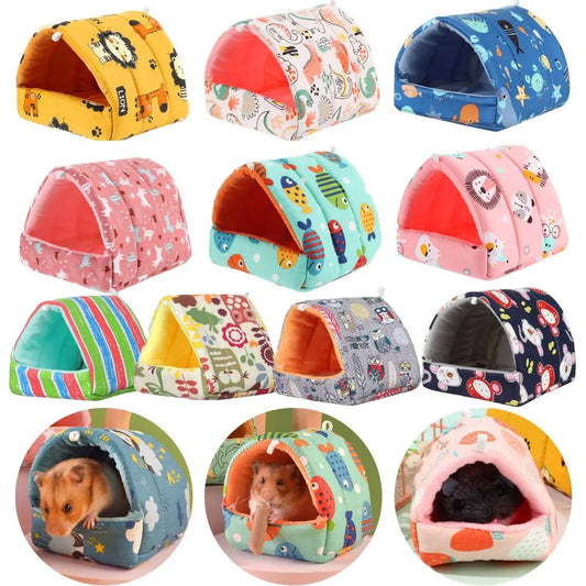 Hanging Cotton Nest Bed for Small Pets - Warm Flannel Hamster & Guinea Pig House (S/M/L/XL; 3.15–7.87 in / 8–20 cm)