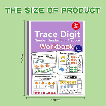 Interactive Math Workbook for Preschool & 1st Grade - Counting, Addition & Subtraction Within 10, Number Relationships, Visual Learning Activities for Home and Classroom