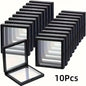 20Pcs Clearview 3D Floating Display Cases Dustproof Acrylic Jewelry Storage Box with Elastic Film Transparent Hanging Organizer