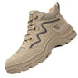 Reflective Strip Design Safety Work Shoes For Men Cow Suede Leather Indestructible Construction Boots Steel Toe Male Footwear