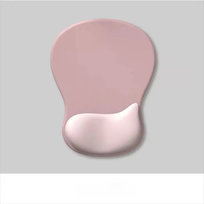 Ergonomic Gel Wrist Mouse Pad — Pain Relief, Smooth Fabric Surface & Non-Slip PU Base