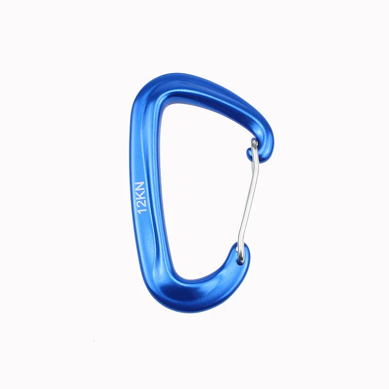 12KN Small Climbing Carabiner D-Shape Mountaineering Buckle Hook