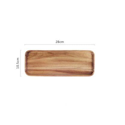 Natural Wooden Tray Coffee Tray Rectangular Plate Fruit Snacks Food Storage Trays Hotel Home Serving Tea Tray Decorate Supplies