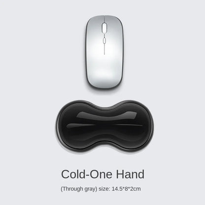 Transparent Anti-Slip Rubber Mouse Pad with Ergonomic Wrist Rest - Desk & Gaming