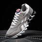 Men's Breathable Running Sneakers, Cushioned Thick Sole, Wear-Resistant Outdoor Fitness Shoes