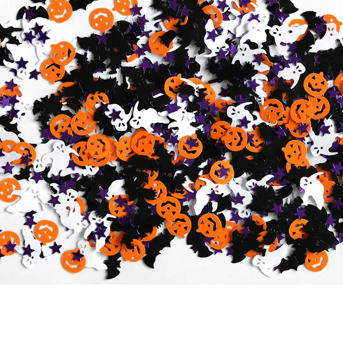 Halloween Confetti Table Scatter Decorations – Plastic Ghost, Cat or Spider Shapes for Party Tables, Spooky Day Displays & Halloween Supplies