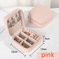 Mini Jewelry Travel Box - PU Leather Ring, Earring & Necklace Organizer