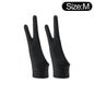 Two-Finger Artist Drawing Glove for Tablet & iPad – Touchscreen Anti-Fouling Ambidextrous Glove, Black