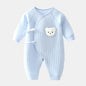 Baby Winter Bodysuit (0–6M) – Thick Cotton Animal Print Onesie for Boys & Girls