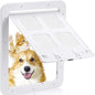 Lockable Magnetic Pet Door Flap for Cats & Dogs - Screen Window & Gate, L (9.4×11.4 in / 24×29 cm) & XL (14.6×16.5 in / 37×42 cm) Easy Install