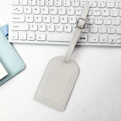 Personalized Initial Luggage Tag Custom PU Monogram Suitcase Name Tag