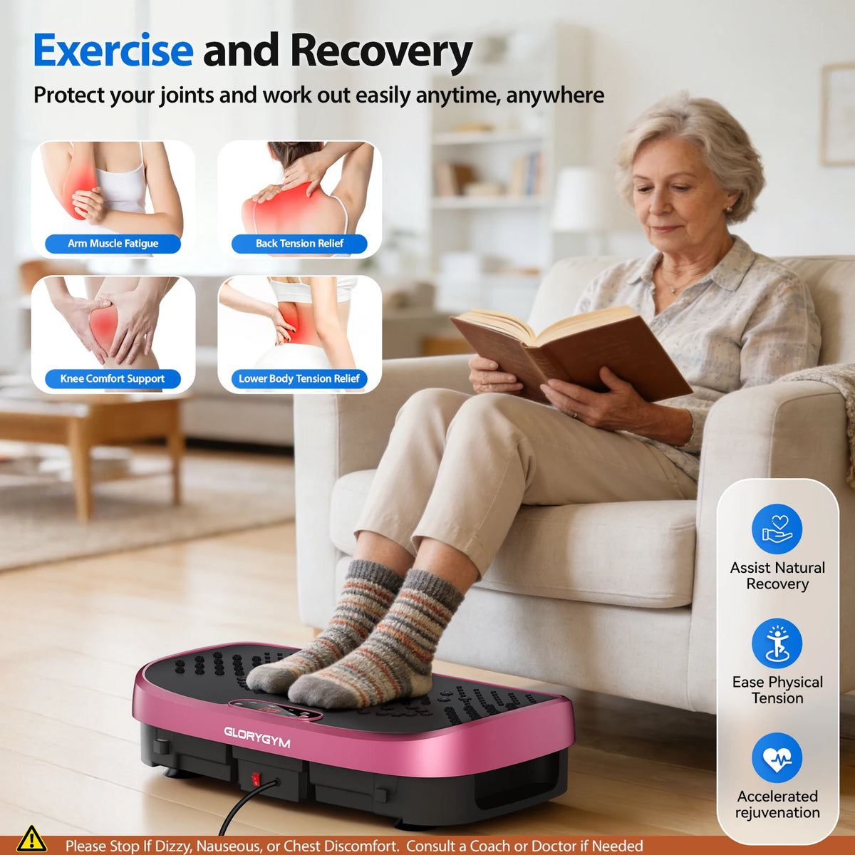 Vibration Plate Exercise Machine – 120 Speed Levels, 330lb Capacity, Whole Body Workout Platform for Home Gym, Fat Burning & Muscle Relaxation, 7 Colors