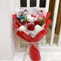 Kawaii Cat Plush Bouquet with Artificial Flowers — Cute Plush Doll Gift for Her, Valentine, Birthday, Graduation