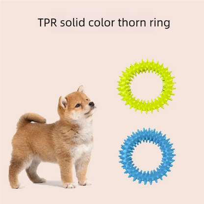 Durable Rubber Bone Chew Toy for Small Dogs - Bite-Resistant Teeth-Cleaning Training Toy