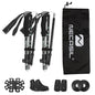 2-Pack Ultralight Foldable Telescopic Trekking Poles, Adjustable 32–125 cm (12.6–49.2 in) for Hiking & Nordic Walking