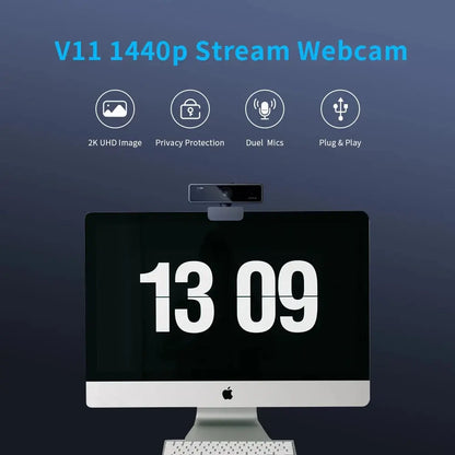 USB 1080p HD Webcam with CMOS Sensor, 4MP Photo Support — Plug-and-Play Camera for Streaming & Video Calls