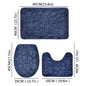 3-Piece Solid Color Bathroom Mat Set – Water-Absorbing & Non-Slip