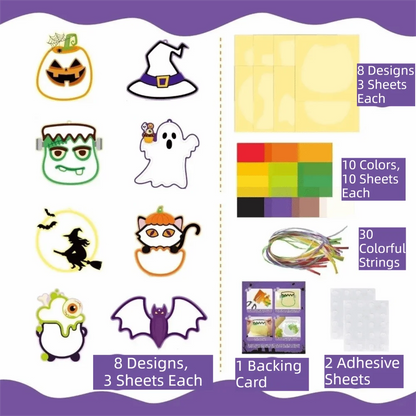 Halloween Handmade Paper-Cutting Hanging Decoration Set – Eco-Friendly DIY Paper Craft for Home, Party & Family Activity – Set 1 & Set 2