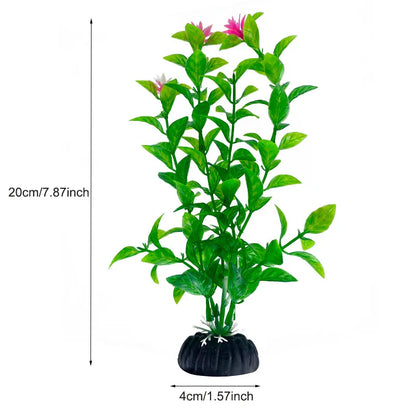 Artificial Aquarium Plants — Plastic Underwater Decorations for Fish Tanks, Realistic Aquarium Decor