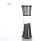 Stainless Steel Salt & Pepper Mill Set with Stand — Manual Adjustable Spice Grinder