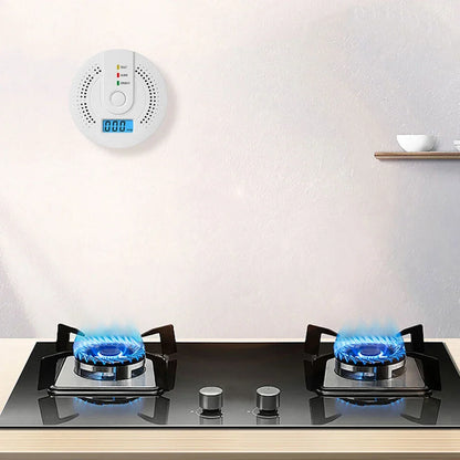 Digital Warning Alarm Sensor Sound Warning Battery Powered Portable CO Detector with LED Indicator CO Sensor for Home Warehouse
