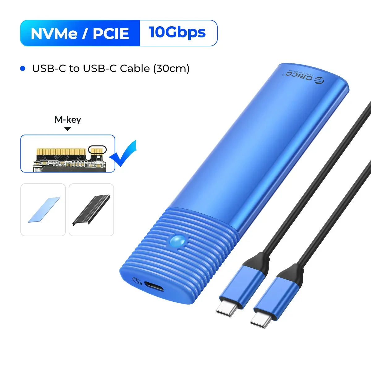 2.5-Inch SATA to USB-C HDD Enclosure — Tool-Free, Up to 6TB, UASP