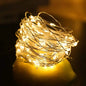 Waterproof Battery Operated LED Copper Wire Fairy Lights - 1/2/3/5m (3.3/6.6/9.8/16.4 ft) String Lights for Wedding Party Christmas DIY