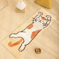 VIKAMA Cartoon Cat Carpet For Cooling And Keeping Warm, Long Bedside Blanket For Bedrooms, Corridor Floor Mat, Home Decoration