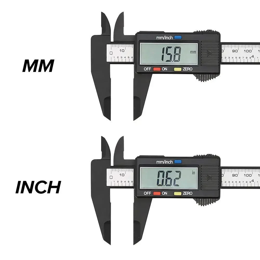 Digital Vernier Caliper – 100mm & 150mm (0–150mm / 6-in) Electronic LCD Measuring Gauge with Locking Screw