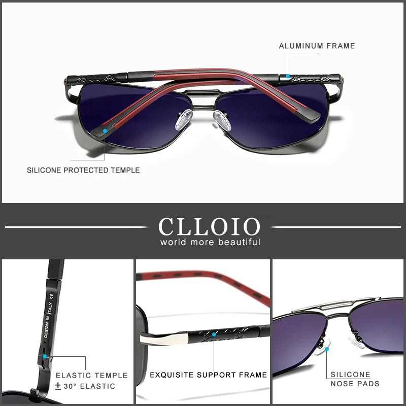CLLOIO Pilot Polarized Sunglasses for Men & Women – UV400 Aluminum Frame
