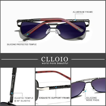 CLLOIO Pilot Polarized Sunglasses for Men & Women – UV400 Aluminum Frame
